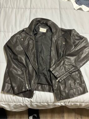 Universal Thread Black Faux Leather Moto Jacket